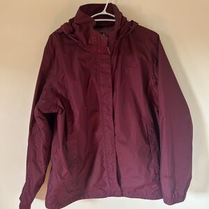 The North Face purple women’s rain jacket